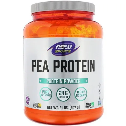 Now Foods Sports 완두 단백질 무향 2lb907g, 907g, 1개